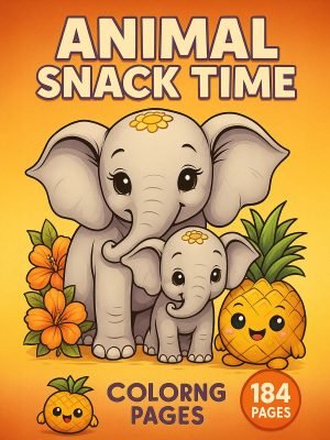 Animal Snack Time – Kids Animals Fruits Pages 184 Pages