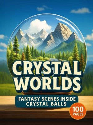 Crystal Worlds – Fantasy Scenes Inside Crystal Balls 100 Pages