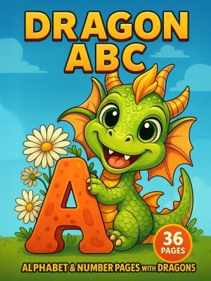 Dragon ABC – Alphabet Number Pages with Dragons 36 Pages