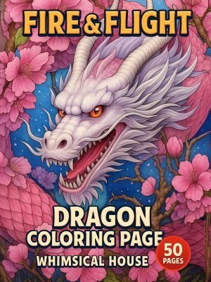 Fire Flight – Dragon Coloring Pages 50 Pages