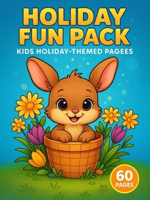 Holiday Fun Pack – Kids Holiday Themed Pages 60 Pages