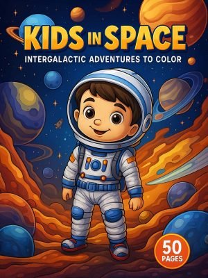 Kids in Space – Intergalactic Adventures to Color 50 Pages