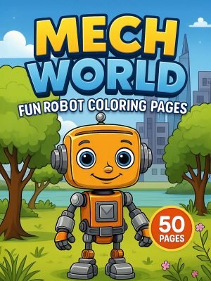 Mech World – Fun Robot Coloring Pages 50 Pages