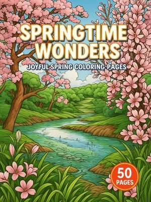 Springtime Wonders – 50 Joyful Spring Coloring Pages