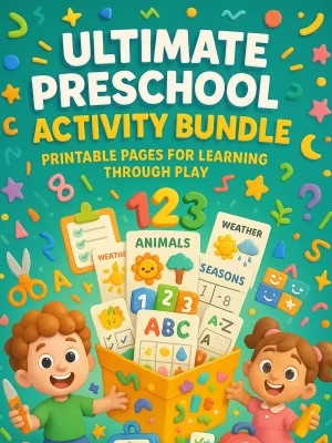 Ultimate Preschool Activity Bundle – 490 Printable Pages for Learning Through Play