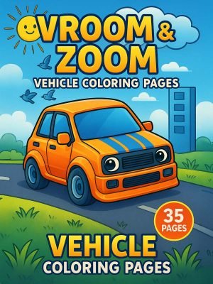 Vroom Zoom – Vehicle Coloring Pages 35 Pages