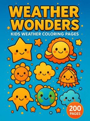 Weather Wonders – Kids Weather Coloring Pages 200 Pages